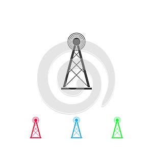 Radiolocation radar icon flat