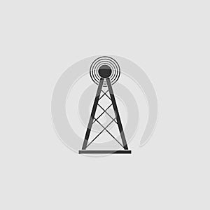 Radiolocation radar icon flat