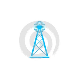 Radiolocation radar icon flat