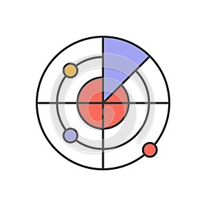 Radiolocation vector icon which can easily modify or edit.