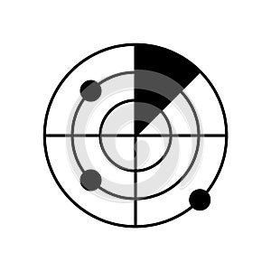 Radiolocation vector icon which can easily modify or edit.