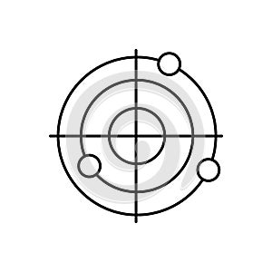 Radiolocation vector icon which can easily modify or edit.