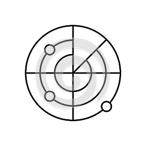 Radiolocation vector icon which can easily modify or edit.