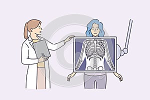 Radiology and body scan in medicine concept