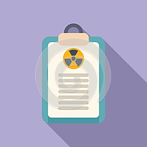 Radiology clipboard icon flat vector. Xray examination