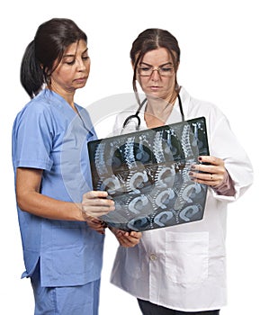 Radiology doctor and nurse