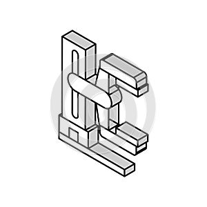 radiology medical equipment isometric icon vector illustration