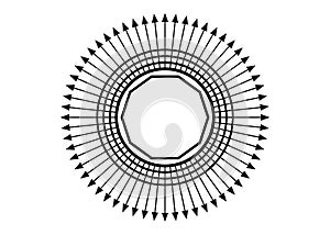 Radionics chart, Radiesthesia Desimpregnador. It has the characteristics of the Decagon, cleanliness and valorization, vector photo