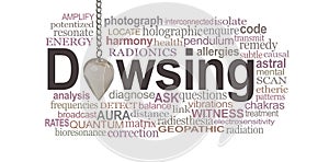 Radionics Dowsing Pendant Word Cloud