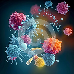 Radionuclide Fluorophore Ligand Medicinal carrier, Generative AI photo