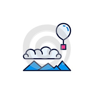 Radiosonde in Atmosphere vector concept colored icon or sign