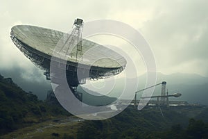 Radiotelescope antenna. Generate Ai