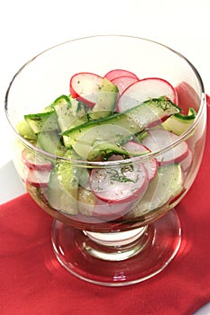 Radish-cucumber salad