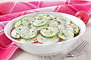 Radish cucumber salad