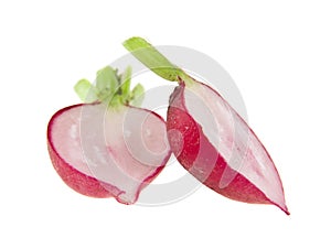 Radish isolated on white background