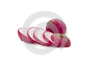 Radish isolated on white background