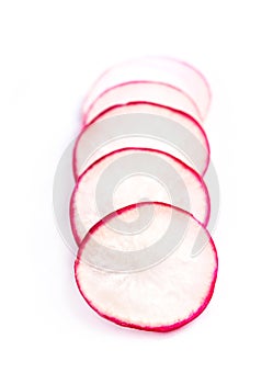 Radish slices.