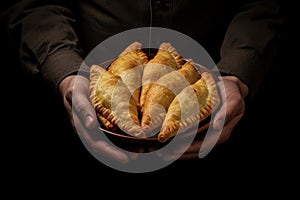 Raditional food argentina empanadas hands