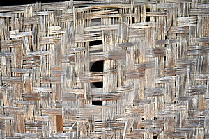 raditional old wooden woven wall