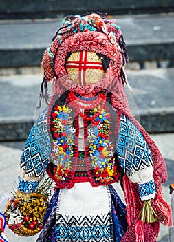 Raditional Ukrainian handmade doll- amulet `Motanka`.