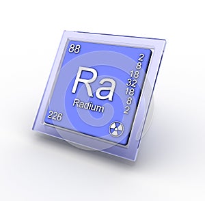 Radium chemical element sign