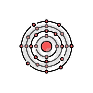 Radium formule color line icon. Pictogram for web page