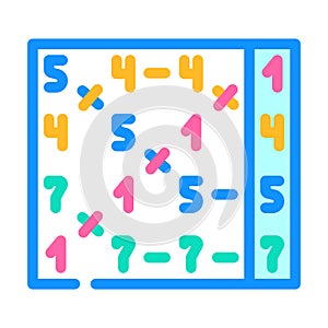 radix sort algorithm color icon vector illustration