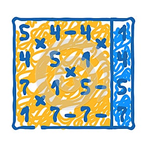 radix sort algorithm icon doodle illustration