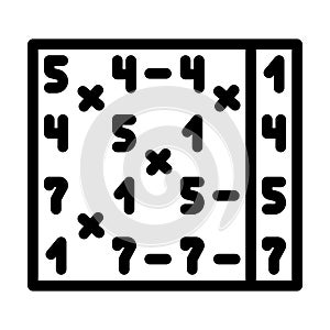 radix sort algorithm line icon vector illustration