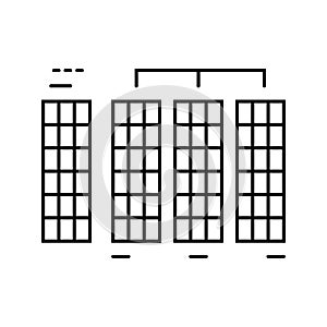 radix sort algorithm line icon vector illustration
