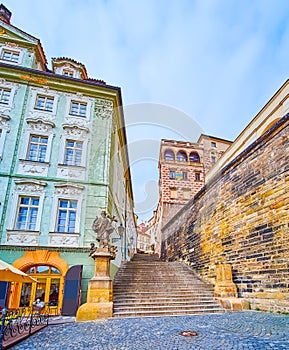 Radnicke Schody Radnicke Stairs Street, Hradcany, Prague, Czech Republic