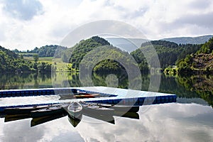 Radoinja Lake, part of the Special Nature Reserve Uvac  in southwestern Serbia