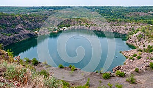 Radon Lake in a granite quarry near the Southern Bug River in the Nikolaev region