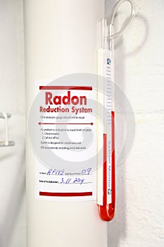 Radon mitigation reduction system photo
