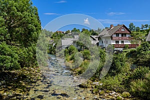 Radovna river in Bled town