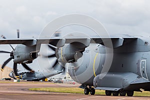 RAF A400M Atlas C.1 taxis onto the static park