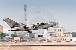 RAF Blackhawk taking off from Gibraltar airport