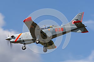 Polish Air Force PZL-Okecie PZL-130 TC-1 Orlik turboprop, single engine, two seat trainer aircraft.