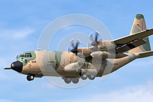 Royal Air Force of Oman Lockheed Martin C-130J Hercules military transport aircraft.