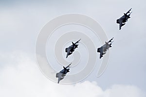 RAF Harriers flyby