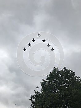RAF jets in formation