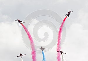 RAF Red Arrow aerobatic show in Tallinn, Estonia