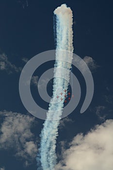 RAF Red Arrows aerobatic display in Southport 2016