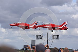 RAF Red Arrows in BAE Hawk T1 trainers