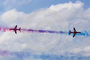 RAF Red Arrows in BAE Hawk T1 trainers photo