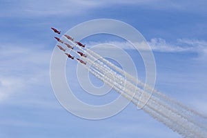 RAF Red Arrows in BAE Hawk T1 trainers