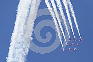 RAF Red Arrows in BAE Hawk T1 trainers photo