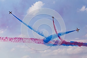 RAF Red Arrows in BAE Hawk T1 trainers photo