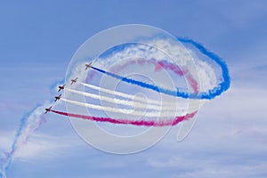 RAF Red Arrows in BAE Hawk T1 trainers photo