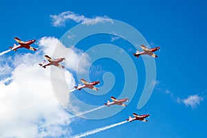 RAF Red Arrows Performing a Show